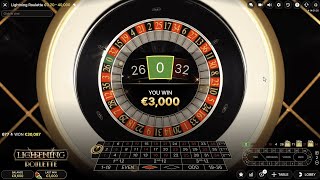 $1500 PER SPIN IN LIGHTNING ROULETTE!