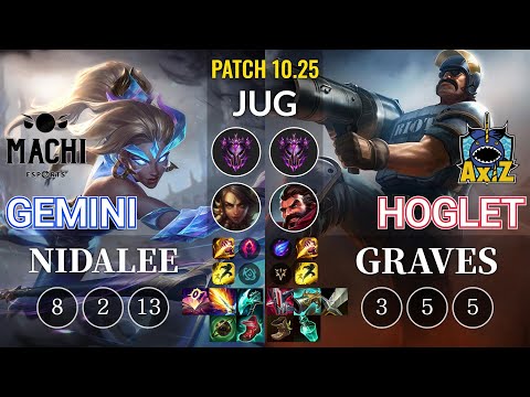 MCX Gemini Nidalee vs AXIZ Hoglet Graves Jungle - KR Patch 10.25