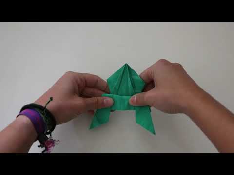Origami Frosch - Faltanleitung