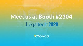 #Legalweek20 : Don’t forget to stop by Knovos booth #2304