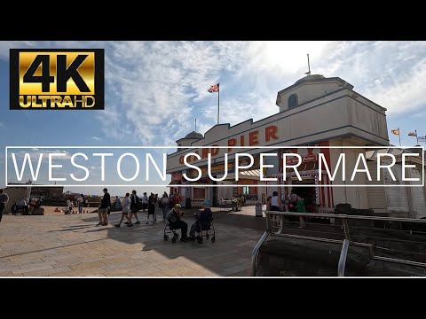 WESTON SUPER MARE, ENGLAND - UNITED KINGDOM [1 Hour Walking Tour in 4K]