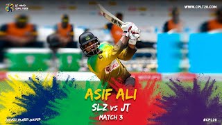 MATCH 3 KEY PLAYER | ASIF ALI JT | #CPL20 #JTvSLZ #CricketPlayedLouder #AsifAli