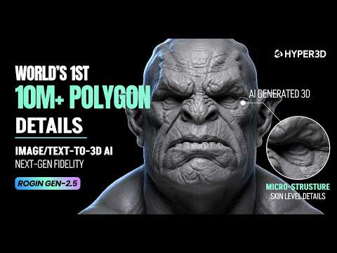 Introducing Hyper3D Rodin Gen-2.5: the Most Controllable Image/Text-to-3D AI YouTube thumbnail