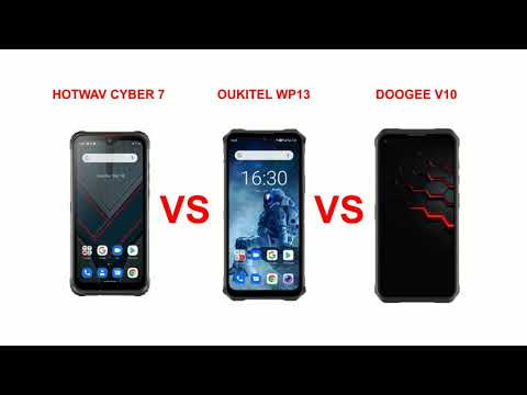 HOTWAV CYBER 7 vs Oukitel WP13 vs Doogee V10 - 5G smartphones comparison (link in the description)