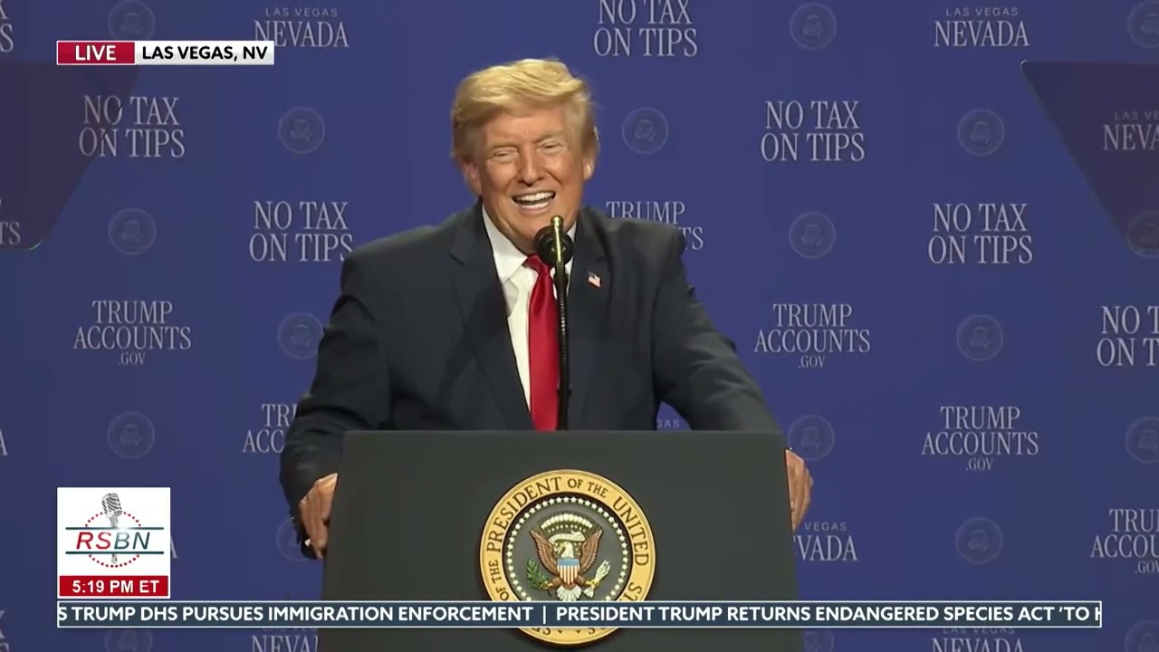 FULL SPEECH: President Trump Delivers Remarks to a Packed Red Rock Crowd in Vegas - 08/05/26