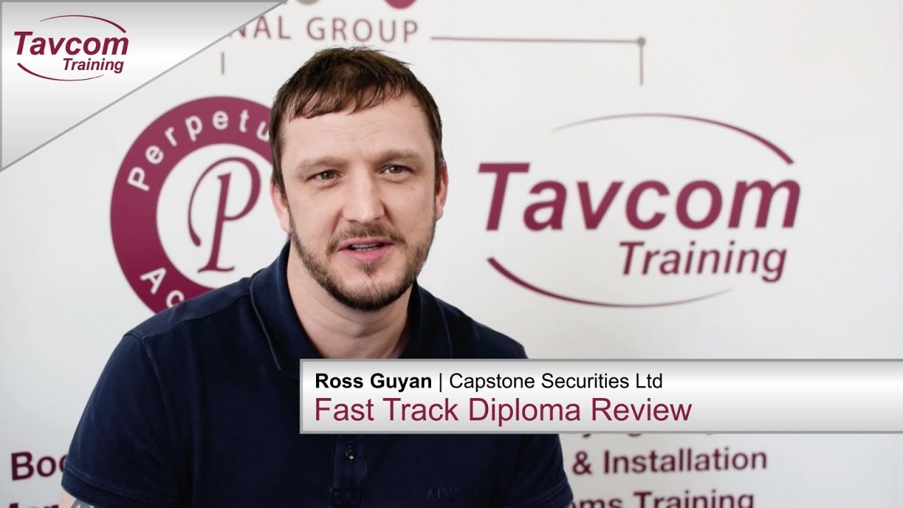Tavcom Training - Ross Guyan is on a 'Fast track' to his Diploma