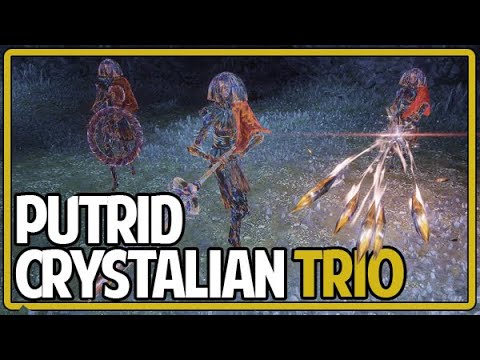 Putrid Crystalian Trio - Elden Ring No Vigor Boss Fights