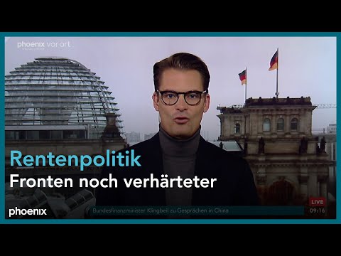 phoenix nachgefragt mit Max Haerder zur Rentenpolitik am 17.11.25