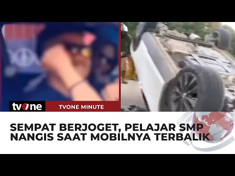 Akibat Banyak Gaya, Pelajar SMP Kemudikan Mobil Hingga Terbalik | tvOne Minute