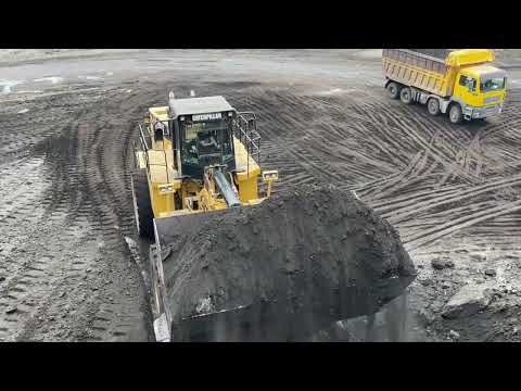 Huge Caterpillar 992G Wheel Loader Loading Coal On Trucks - Sotiriadis/Labrianidis Mining Works-8
