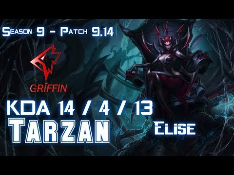 GRF Tarzan ELISE vs TALIYAH Jungle - Patch 9.14 KR Ranked