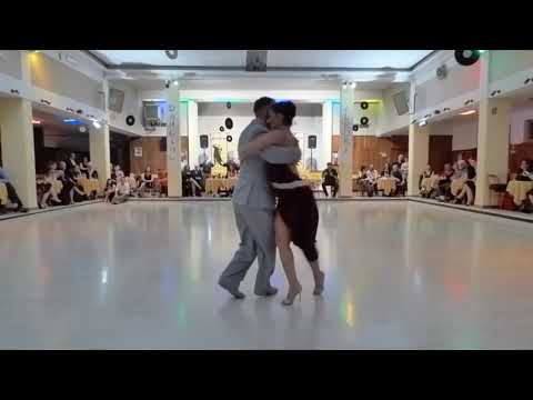  Maximiliano Cristiani  and  Karina Colmeiro  are  dancing  to  the  milonga  "  Parque Patricios  "  at  Salonissimo Savona Tango Festival  in  2018