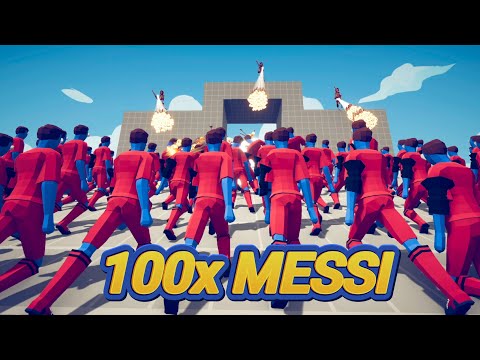 100x MESSI vs EVERY GOD , All Units  , Totally Accurate Battle Simulator  (TABS) Gaming