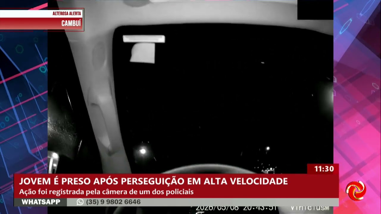 Jovem é preso após perseguição com moto irregular em Cambuí
