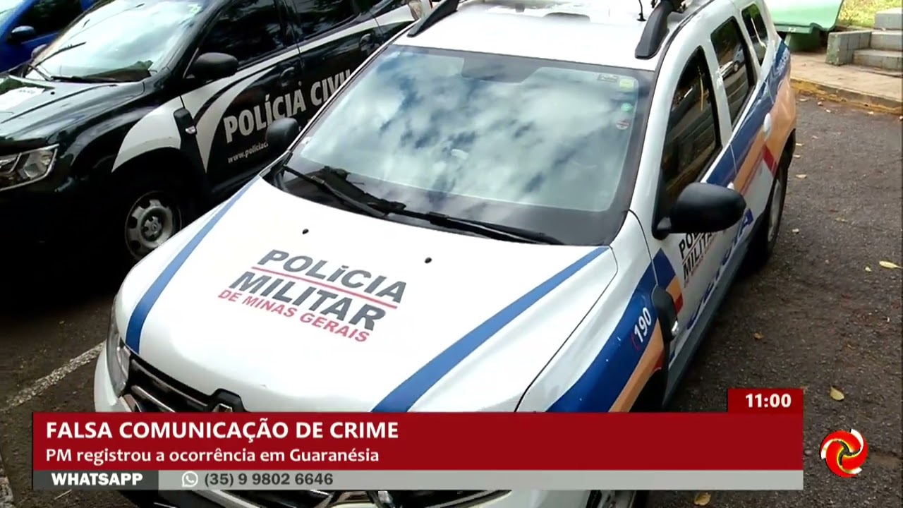 PM registra falsa comunicação de crime em Guaranésia