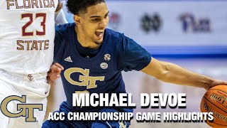 Georgia Tech's Michael Devoe Shows Up In ACC Championship Game video