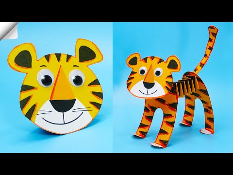 Symbol 2022 tiger Moving paper tiger Easy paper crafts ideas