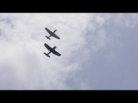 F4U Corsair and P-51 Mustang flight at Naval Air Station Patuxent River Air Expo 2018