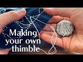 Making a thimble for Sashiko and how I stitch using a thimble - Sashiko for beginners