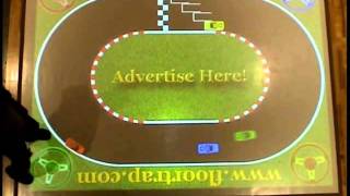 Interactive Projection System in Shopping Mall. Racing Game.