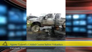 Agente Federal y Unidad Canina Sufren Volcadura