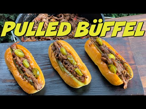 PULLED BÜFFEL - gerupfte Büffelbrust aus dem Dutch Oven