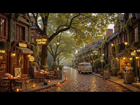 Rainy Summer Café Street & Soothing Jazz Piano | Vintage Jazz Music for Work, Study and Chill