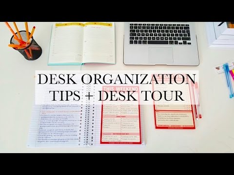 5 DESK ORGANIZATION TIPS + DESK TOUR - study tips Video