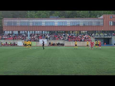 Seiersten stadion: Drøbak-Frogn 1-2 Moss. Scoring av Lorent Callaku. NM 2023