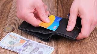 Чоловічий шкіряний гаманець із монетницею Серце Grande Pelle 16741 чорний