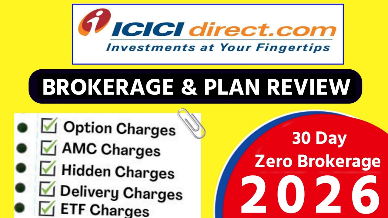 ICICI Direct Brokerage Charges 2026 | ICICI Demat Account Charges | Neo Plan, Option & Intraday