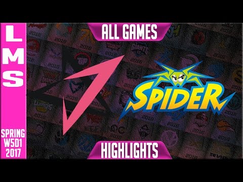Wayi Spider vs J Team Highlights All Games - LMS W5D1 Spring 2017 WS vs JT All Games