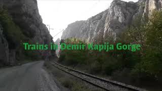 preview picture of video 'Trains in Demir Kapija Gorge (Macedonia)'