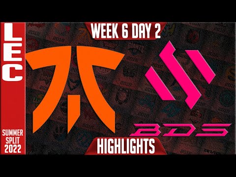 FNC vs BDS Highlights | LEC Summer 2022 W6D2 | Fnatic vs Team BDS
