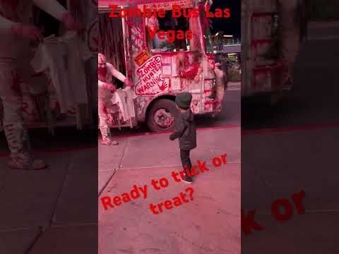 Zombie Bus Las Vegas Trick or treat #fypシ #foryou #viral #shortsviral #shortsyoutube #zombiebuslv