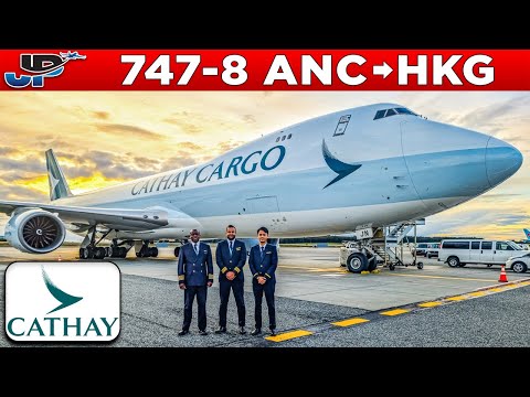 Cathay 747-8 Cockpit from Anchorage🇺🇸 to Hong Kong🇭🇰