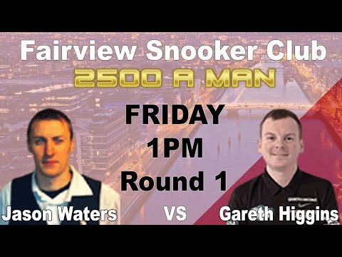 Jason WATERS V Gareth HIGGINS - Last 16 - Blackball Pool - Fairview Snooker Club Dublin