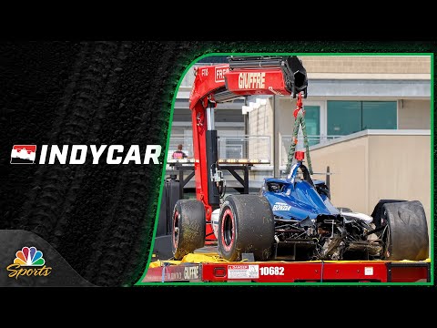 Linus Lundqvist crashes hard during Indy 500 practice at Indianapolis | Motorsports on NBC