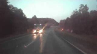 preview picture of video 'Russian M5 Ural Federal Highway (European route E30, Asian route AH6): Silga (Twilight video)'