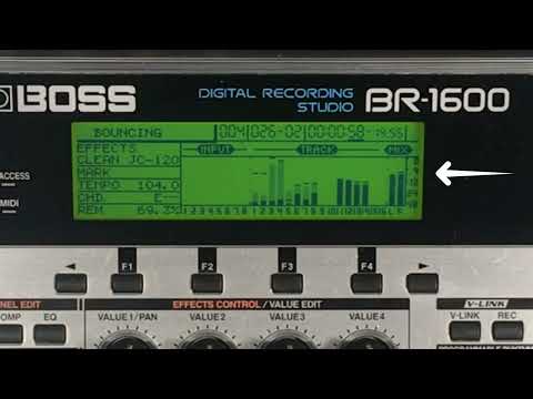 Boss BR 1600 How to Bounce Tracks