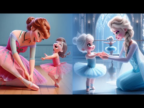 🆕🎶Elsa & Anna's Twins' First Steps👣 & Ballet 🩰 Dreams : Dance through Love & Ice | fairytale Melody