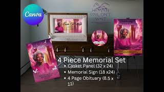 Create a Beautiful Memorial with This Editable Canva Obituary Template  #Shorts #funeral #canva