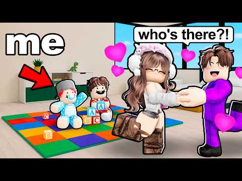 Spying on ONLINE DATERS as BABIES in Roblox!