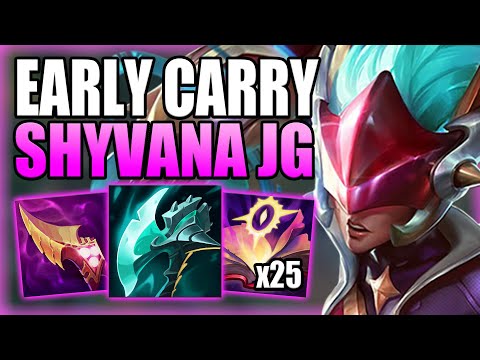 HOW TO PLAY SHYVANA JUNGLE & HARD CARRY THE EARLY GAME! Best Build/Runes S+ Guide League of Legends