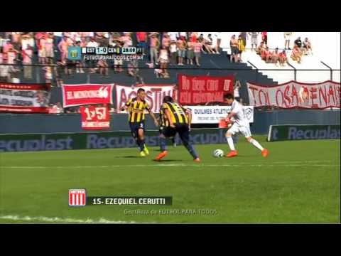 Gol de Cerutti.Estudiantes 1 Central 0.Fecha 15.Torneo Primera División 2014