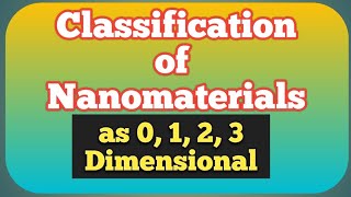 Classification of Nanomaterials | Types of Nanomaterials on the basis of Dimensions