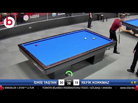 İDRİS TAŞTAN & REFİK KORKMAZ Bilardo Maçı - 2022 ERKEKLER 1.ETAP-2.TUR