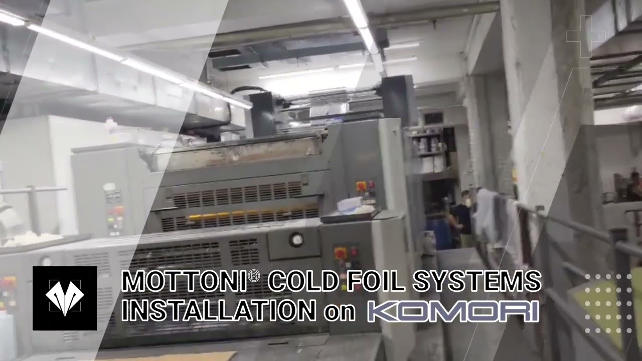 Mottoni® Cold Foil System integrated onto a KOMORI