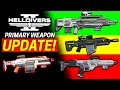 Helldivers 2 HUGE Primary Weapon Re-Balance Patch!