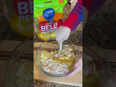 Chicken and Stuffing Stuffed Peppers